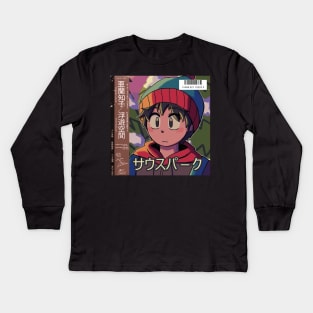 Vaporwave anime cartoon aesthetic Kids Long Sleeve T-Shirt